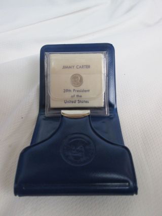 Franklin Sterling Silver 39th President Jimmy Carter 10mm Mini Medal Gg9469 photo