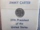 Franklin Sterling Silver 39th President Jimmy Carter 10mm Mini Medal Gg9469 Gold photo 1