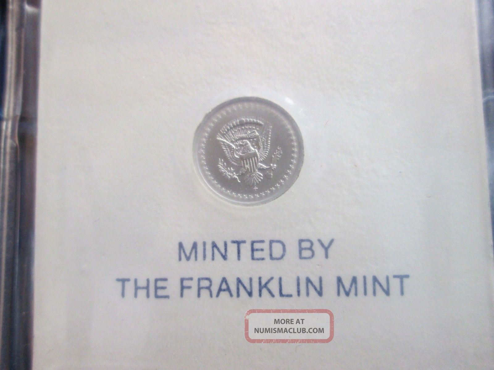 Franklin Sterling Silver 39th President Jimmy Carter 10mm Mini Medal Gg9469 