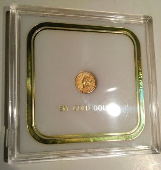 1853 Liberty Head Gold Dollar In Holder Ms photo
