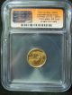 2007 $5 American Gold Eagle 1/10 Oz - Certified Icg Ms 70 First Day Of Issue Gold photo 2