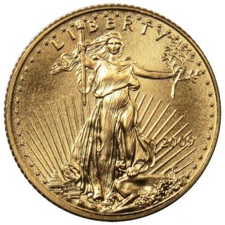 2009 $5 American Gold Liberty Eagle 1/10 Oz.  Coin - Brilliant Uncirculated photo