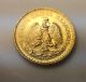 1945 Mexico 2 Pesos Gold Coin.  900 Gold photo 1