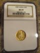 1987 $5 Gold American Eagle Ngc Ms 69 1/10 Ounce Brown Label - & Ins Gold photo 1