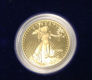 1995 - W $50 American Eagle Proof Gold 1oz Bullion Walking Liberty photo