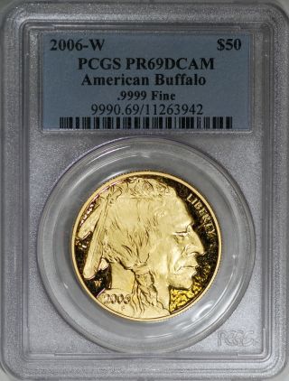 2006 - W Pcgs Pr69 Ultra Cameo $50 Gold Buffalo photo
