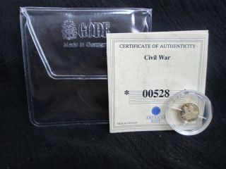 2001 Republic Of Liberia Cannon Civil War $10 Gold Proof Coin.  5g Gg9450 photo