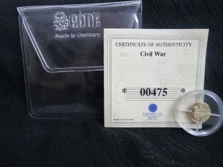 2000 Republic Of Liberia Antietam Civil War $10 Gold Proof Coin.  5g Gg9445 photo