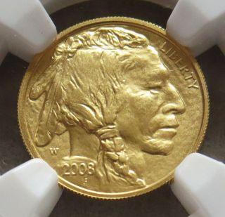 2008 W Gold $5 American Buffalo Coin Ngc State 69 photo