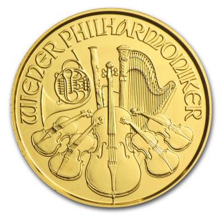 2014 1/25 Oz Gold Austrian Philharmonic Coin - Sku 80415 photo
