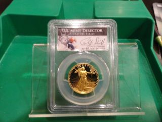 1987 - P $25 1/2oz Gold Eagle Pr 69 Dcam Pcgs.  U.  S.  Director Signature Series photo