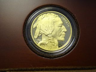 2009 W 1 Oz Proof Gold Buffalo Coin $50 With Box And photo