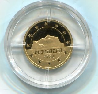 Euromotiv Luxemburg $5 Proof 1/25 Oz.  999 Gold Coin Token 13.  92 Mm 2004 photo