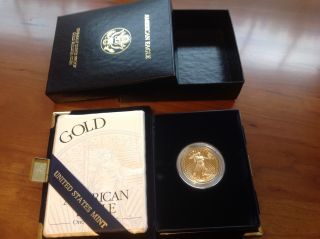 Gold American Eagle Proof Half Ounce $25 Coin W/boxes & - 2000 West Point photo