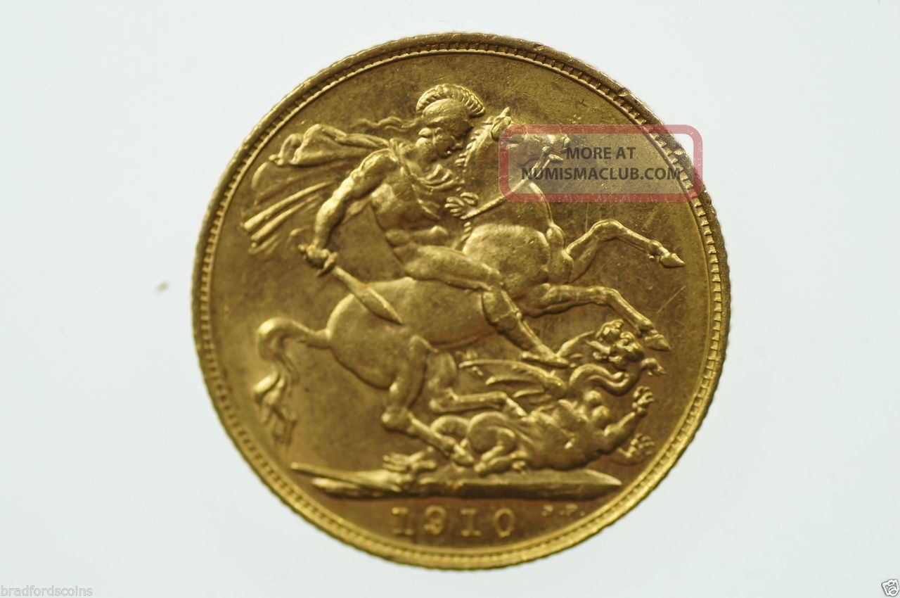 1910 M Gold Full Sovereign Edward Vii In Extremely Fine Australia photo