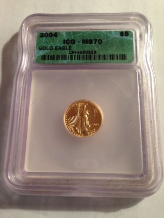 Icg Ms70 2004 $5 American Gold Eagle photo