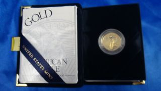 2001 W $10 Gold American Eagle 1/4 Oz Coin photo