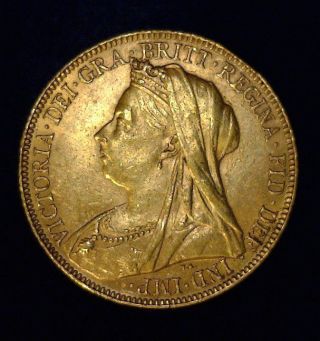 1899 Great Britain Gold Half Sovereign Coin Queen Victoria - Low Opening Bid photo