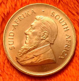 1987 1 Oz South African Gold Krugerrand Bullion Coin,  22 Kt Pure Gold photo