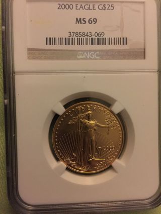 2000 $25 Dollar Gold Eagle Ngc 69 photo