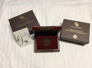 2014 - W American Buffalo One Ounce Gold Proof Coin Box With No Coin photo
