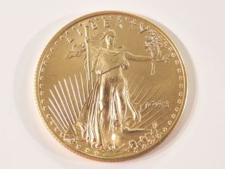 1993 $25 1/2 Ounce Fine Gold American Eagle Coin Uncirculated Rare Mintage (a) photo