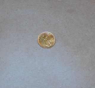 1/10 Ounce $5 Fine Gold Coin Us Bullion Round photo