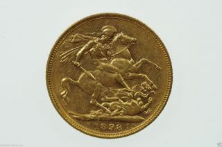 1898 M Gold Sovereign Victoria Veiled Head In Very Fine photo