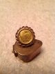 1989 1/25 Oz Gold Isle Of Man Persian Cat Crown Coin Ring 10k Size 6 Gold photo 4
