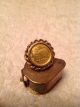 1989 1/25 Oz Gold Isle Of Man Persian Cat Crown Coin Ring 10k Size 6 Gold photo 5
