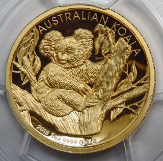 Australia 2013 - P Koala $100 Gold High Relief.  Certified Pcgs Pr69dcam. photo