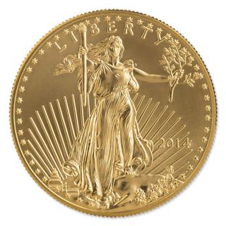 2014 Uncirculated American Eagle Gold Bullion $50 Coin,  Fifty Dollars,  1 Oz photo