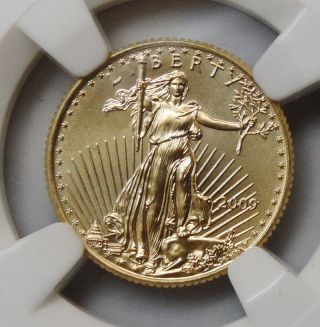 2009 $5 Gold Eagle.  Certified Ngc Ms70 Early Releases photo
