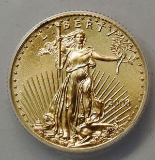 2008 $5 Gold Eagle.  Certified Anacs Ms70 First Day Of Issue photo