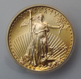 2006 $5 Gold Eagle.  Certified Icg Ms70 First Day Of Issue photo