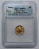 2006 $5 Gold Eagle.  Certified Icg Ms70 First Day Of Issue Gold photo 2