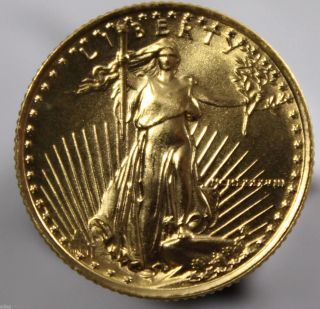1988 $5 1/10th Oz American Eagle Gold Bullion.  999 Fine - Unc 71483 photo