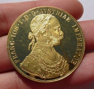 1915 Austrian 4 Ducat Gold Coin 13.  9 Grams.  986 Pure Gold photo