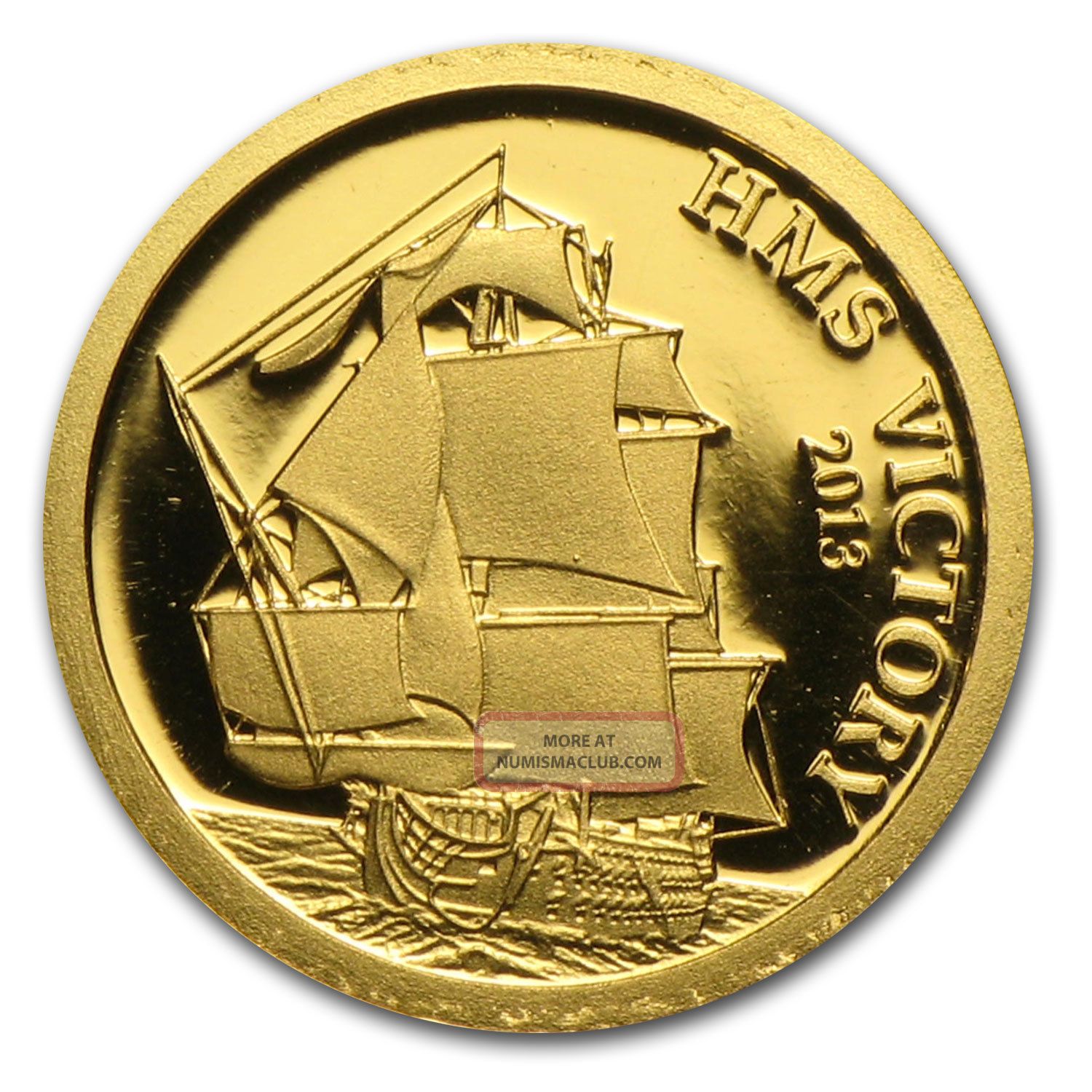 Cook Islands 2013 1/2 Gram Gold 1 Ms Victory Coin Sku 79512