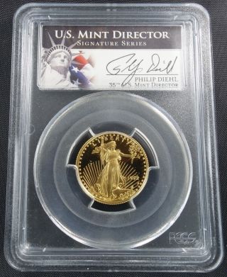 Scarce 1992 - P $10 Pcgs Pr69dcam Gold Eagle U.  S.  Director Signature Series photo