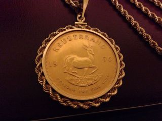 1 Oz Krugerrand With Rope Chain photo