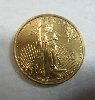 2001 1/4 Oz Gold Walking Liberty American Eagle Coin $10 Dollar Coin photo