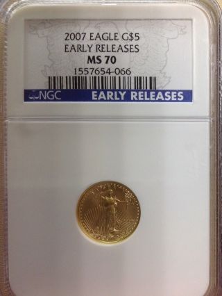 2007 $5 American Gold Eagle Unc (1/10oz) 