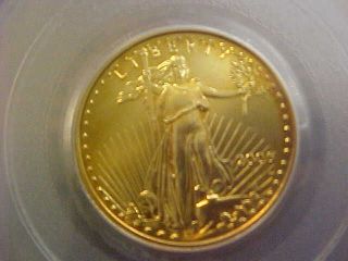 2006 W Burnished $10 Pcgs Ms69 1/4 Ounce Burnished American Gold Eagle photo