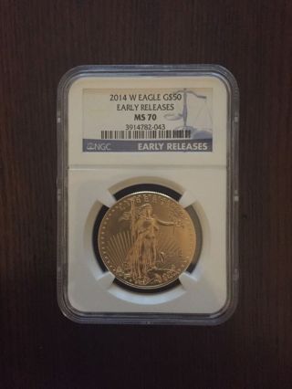 2014 1 Oz Gold American Eagle Ms - 70 Ngc Early Releases photo
