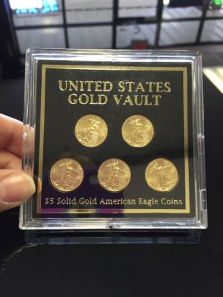 United States Gold Vault: 2010 Extr.  Good Cond $5 Solid Gold American Eagle Coin photo
