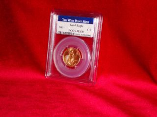 2013 1/4 Oz.  American Eagle $10 Gold Coin Pcgs Ms70 - West Point - photo