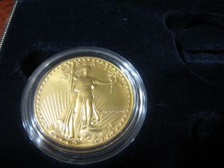 1986 1 Oz Mcmlxxxvi American Eagle $50 Gold Coin Bu photo