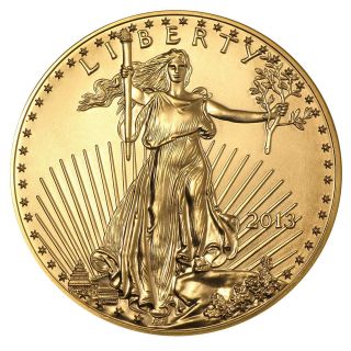 2013 1 Oz Gold American Eagle Coin - Brilliant Uncirculated - Sku 71271 photo