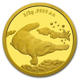 2014 Royal Australian 1/2 Gram Gold $2 Platypus Coin - Sku 80786 photo